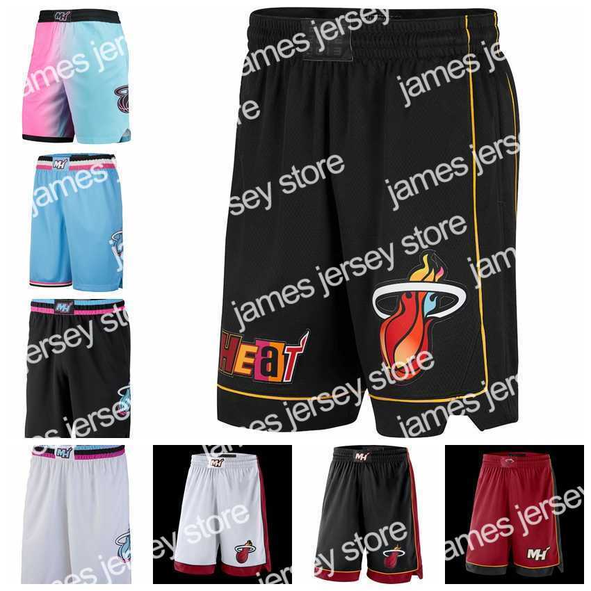 

College Basketball Wears Printed Miami''Heat''Men 2022 City Swingman Pants Edition Basketball Shorts Performance Black Short