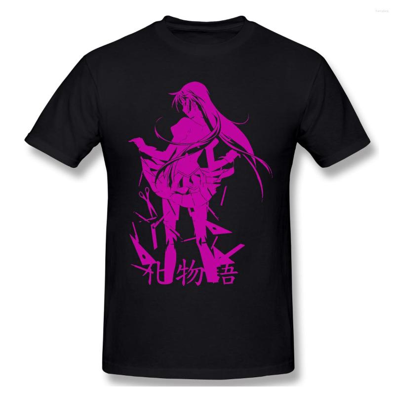 

Men's T Shirts Senjougahara Bakemonogatari Black Shirt DEATH NOTE Homme T-Shirt Tees Pure Short Sleeve 5217U, Blackxry730