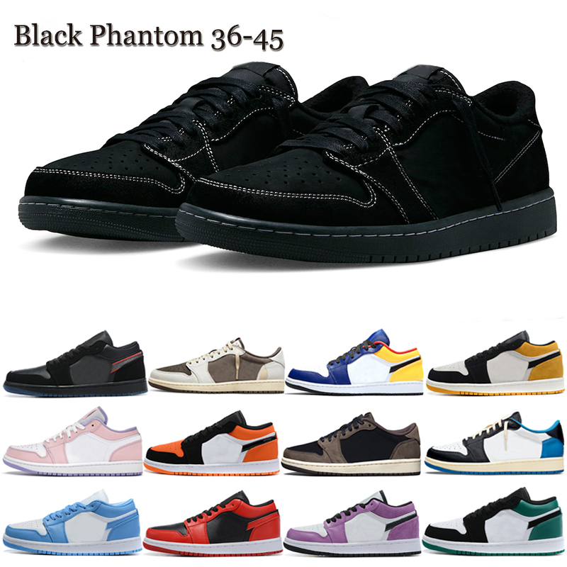 

Mens Jumpman 1 Low 1s Black Phantom Basketball Shoes Reverse Mocha Royal Yellow Shattered Backboard TS Low Fragment UNC Sports Women Sneakers Size 36-45, Astrograbber 40-45