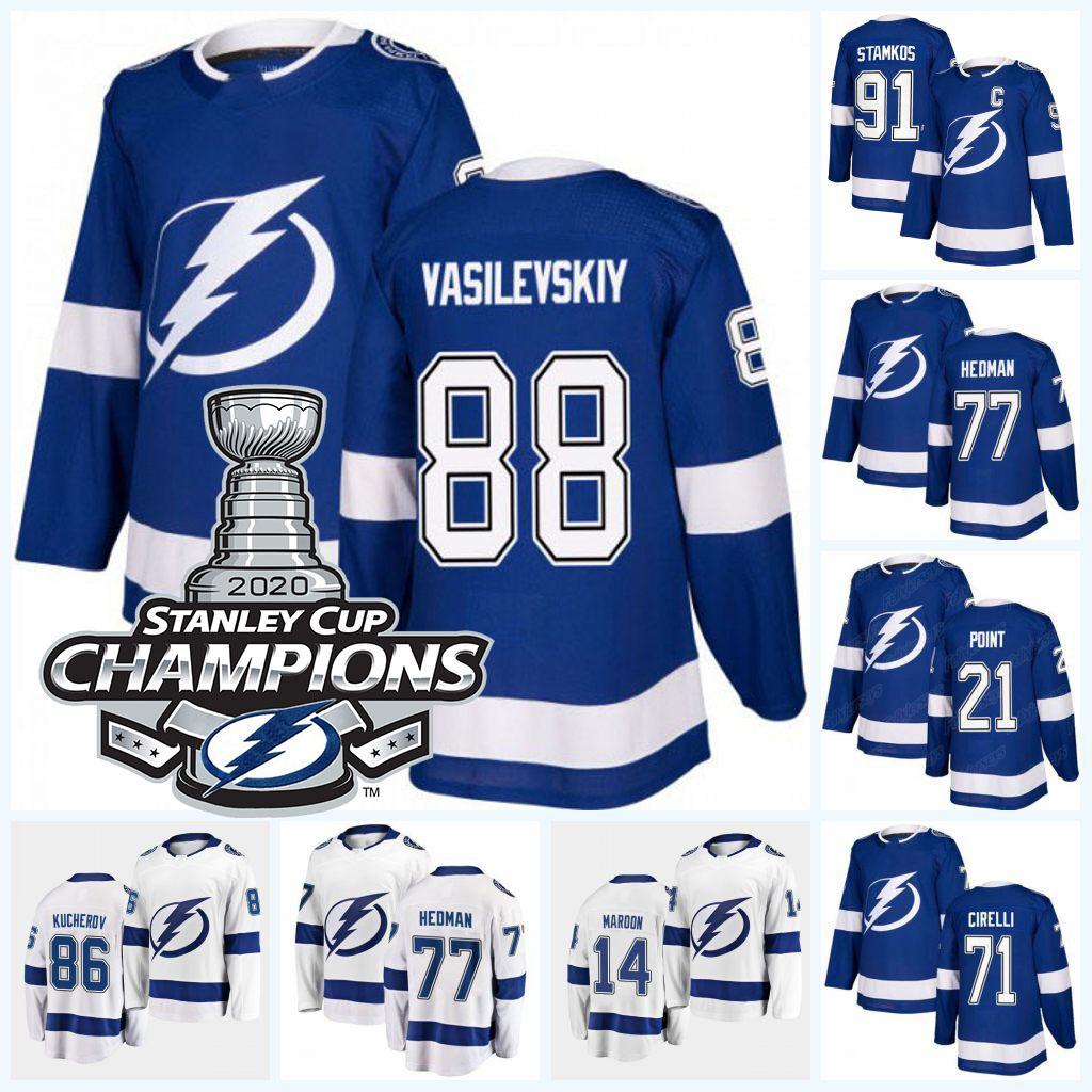 

Hockey Andrei Vasilevskiy Tampa Bay Lightning 2020 Stanley Cup Champions Jersey Blake Coleman Ondrej Palat Patrick Maroon Luke Schenn, Men s-3xl
