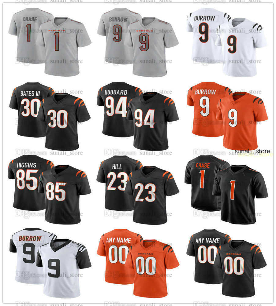 

Cincinnati''Bengals''Jersey Stitched Football 9 Joe Burrow Jerseys 28 Joe Mixon 85 Tee Higgins 83 Tyler Boyd 1 Ja'Marr Chase 94 Sam Hubbard 78 Anthony Munoz Boomer Esiason, Women black