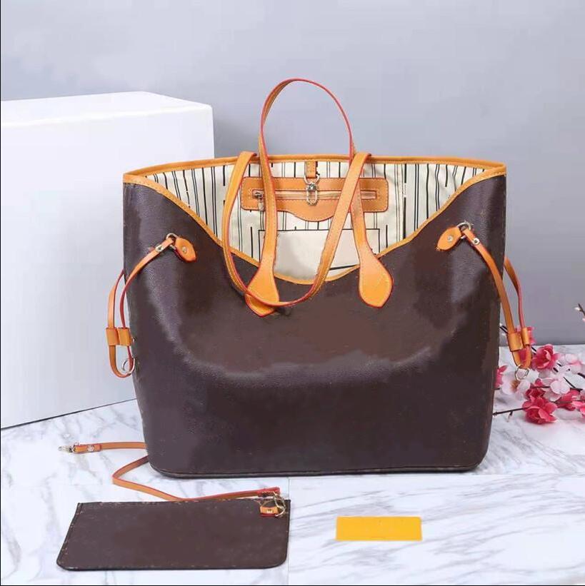 

LQ New Style Women Luxurys Designer Tote bags Handbags Classic GM 2Pcs Set shopping Bag Flower&Checkerboard coated canvas leather Purse Multi style and Color, Extra freight