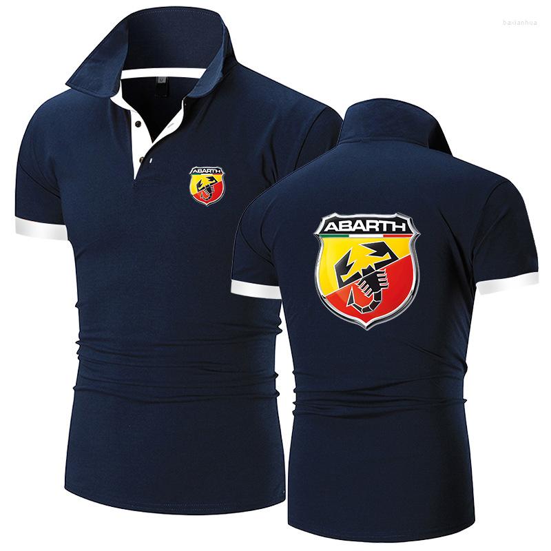 

Men' Polos Summer Casual T-shirts Abarth Printing Shirts High Street Men' Short Sleeves Fashion Outfit ShirtsLeisure Tops W
