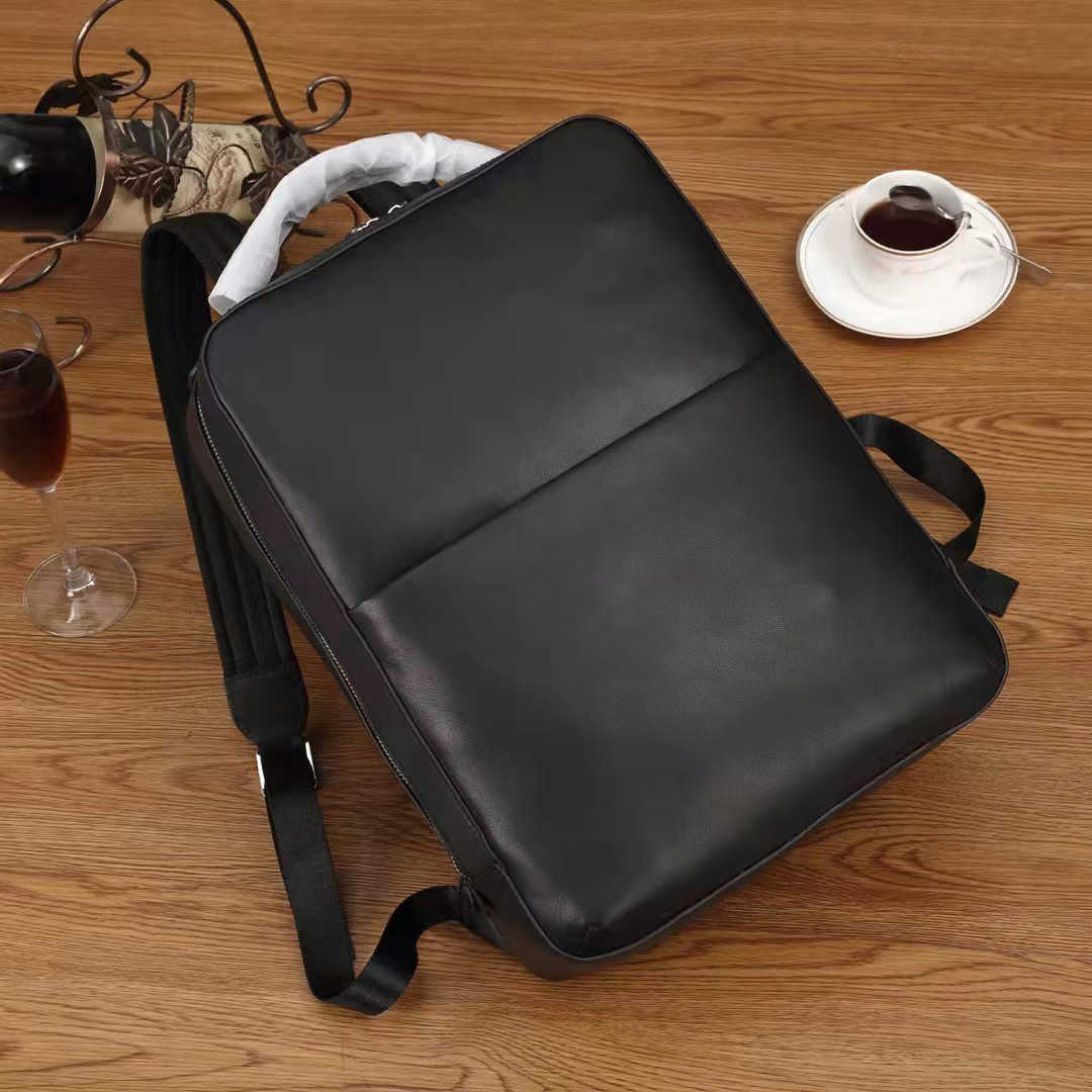 

5A top quality leather bag fashion backpack urban lightweight backpack schoolbag shoulderbag messenger bag cross body Business Briefcase
