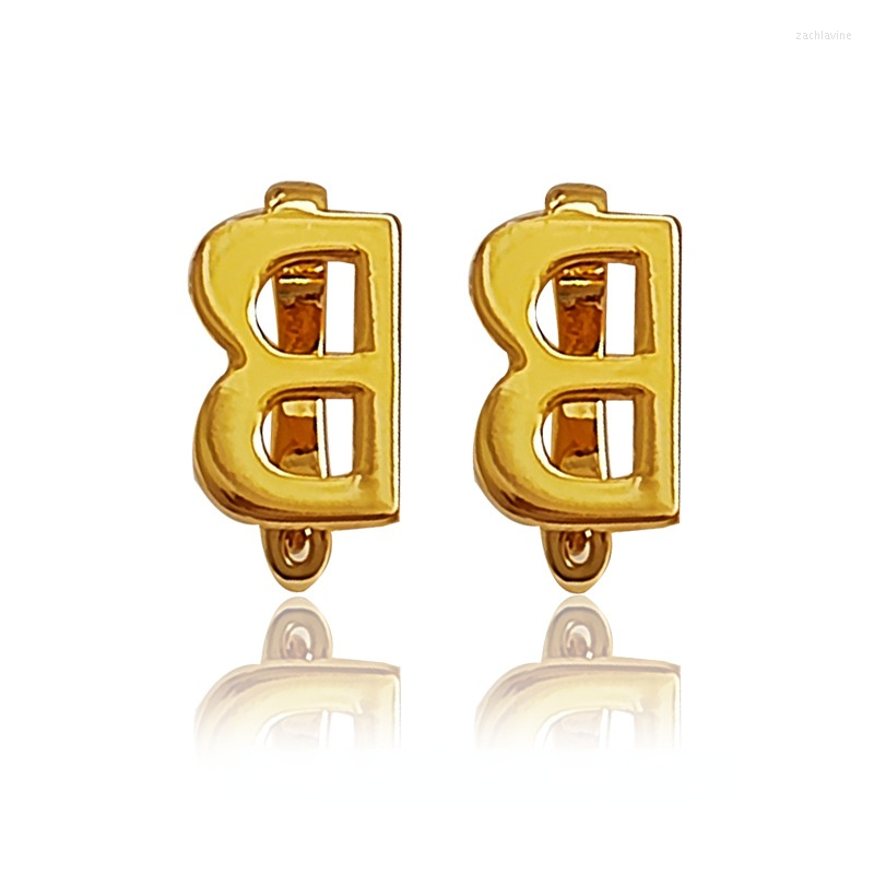 

Hoop Earrings Letter B Jewelry For Women 2022 Piercing Woman Earring Accessories Bijouterie Female Year Gift Gold Hoops