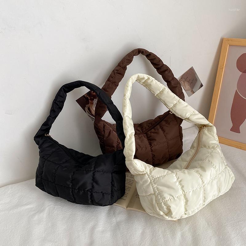 

Evening Bags Soft Canvas Shoulder Women's Fashion Bag Designer Purses Armpit Sac A Main Femme Black White Daily Office Small Candy