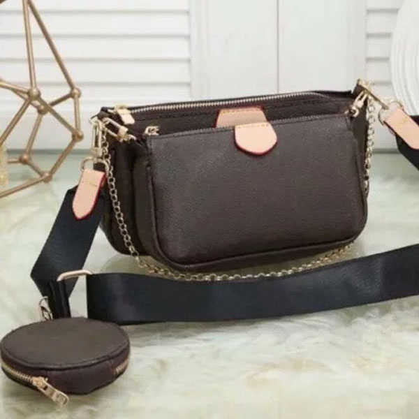 

Real leather Fashion handbags Shoulder Bags Multi accessoires purses Women Favorite Mini 3pcs accessories crossbody bag