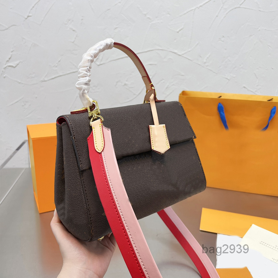 

Evening Bags Cluny Bb Women Handbag Shulder Bag Cowhide Leather Tote Crossbody Bags Two Color Belt L Letter Pattern Fashion Classic Handbag