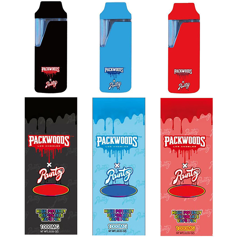 

New Arrives Runtz x Packwoods Disposable vape pens 380mAh E cigarettes Rechargeable Battery Empty Vape Pen 1ml Vaporizer with Packing