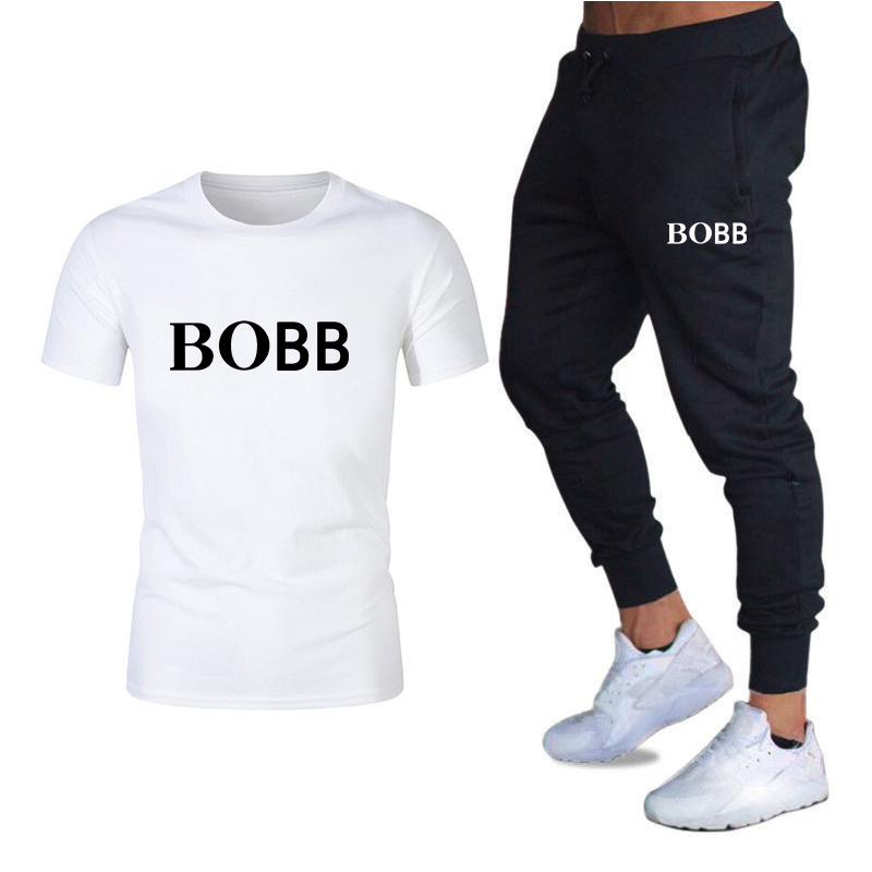 

designer t shirts Tracksuit Men's Tracksuits Brand Men T-shirt Pants Luxury clothes Casual Short Sleeve O-neck Tees Tshirt Summer fashion Mens Womens set, White