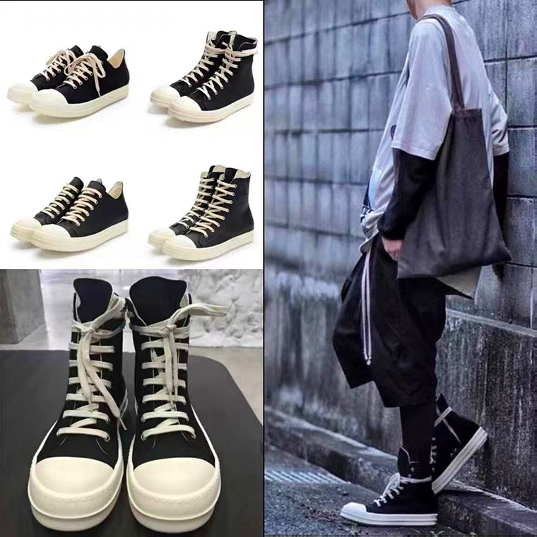 

Canvas Boots Spring Rick Breathable Women Booties Black White Ankle Boots For Men Owen Lace Up High Top Female Board Retro Shoes 35-47, I need look other product