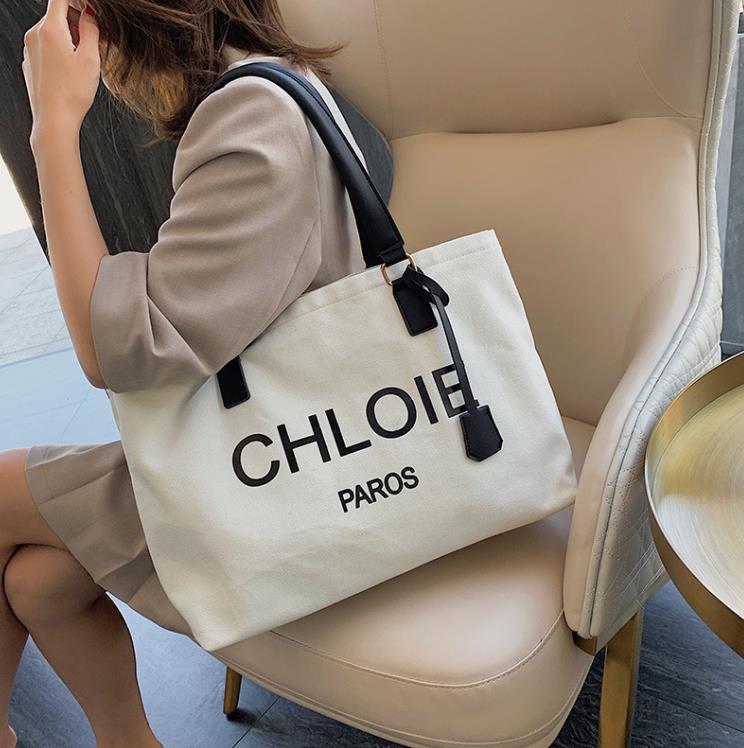 

Canvas Large Capacity Women's Bag Versatile Shoulder Bag Sense Fashion Simple Handbag, Black