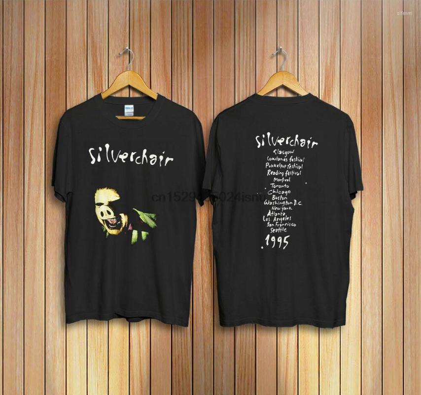 

Men' T Shirts Vintage Silverchair 1995 Pigface Grunge Alternative Tour T-shirt, Men-darkpurple