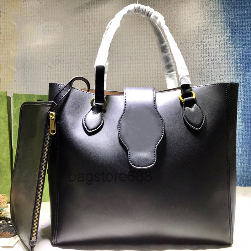 

luxury bag 2022 Double Letter Tote Bag Shopping Bags Handbag Tote Fashion Shoulder Strap Smooth Leather Cowhide Green Fabric Women Crossbody Purse High Quality, Brown