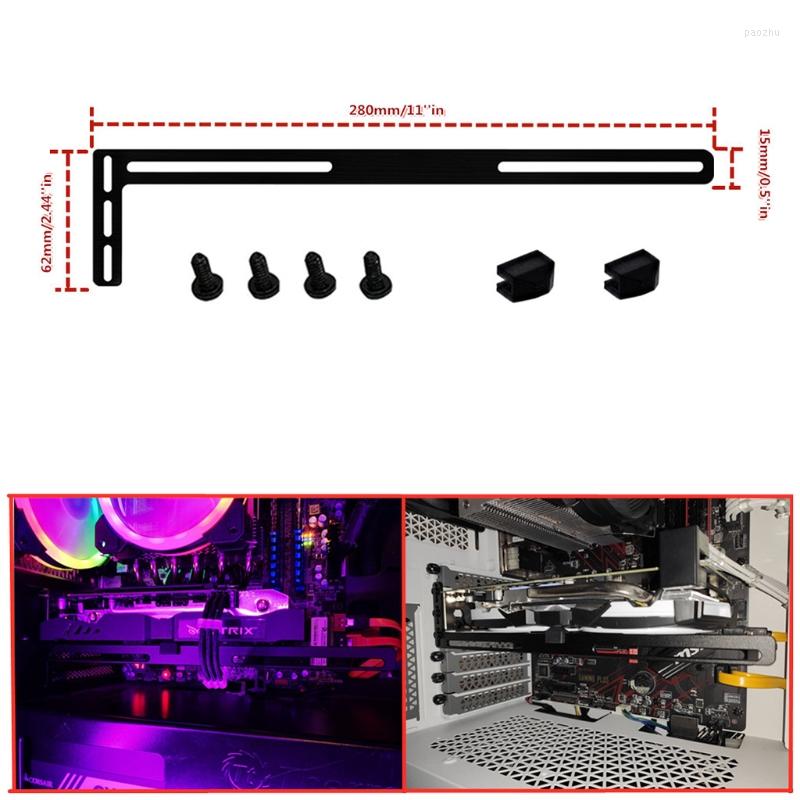 

Computer Coolings Aluminum L-shaped Graphics Card Holder Desktop PC Case GPU Support Jack PCI Video Cards Stand Side Mounting Bracket N7MC