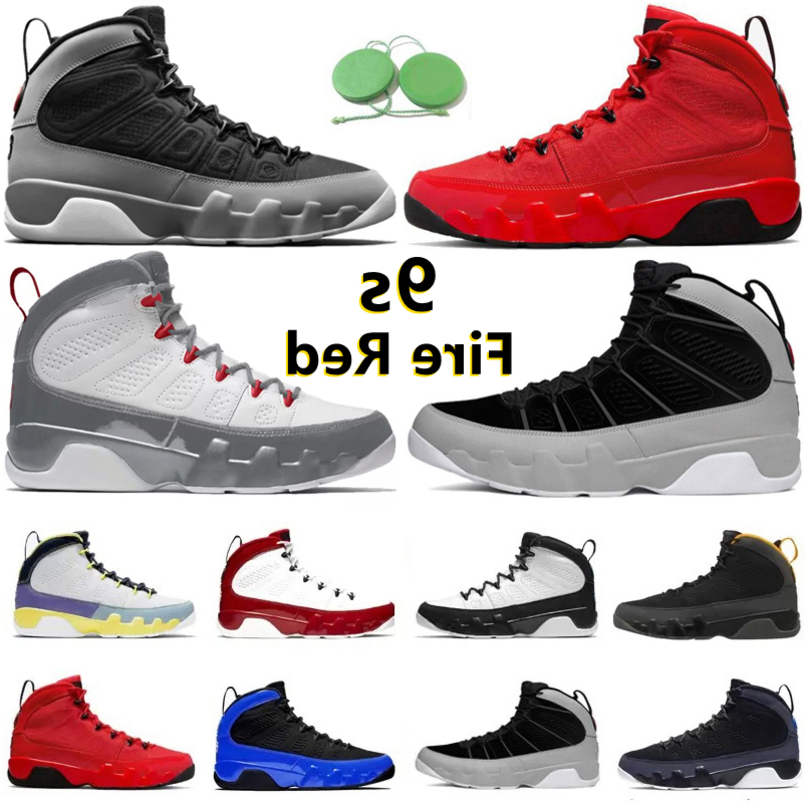 

Jumpman 9 9s OG Men Basketball Shoes Sneaker Fire Red Particle Grey Chile Gym Red Black White UNC Racer Photo University Gold Blue JBC Mens, Color#1