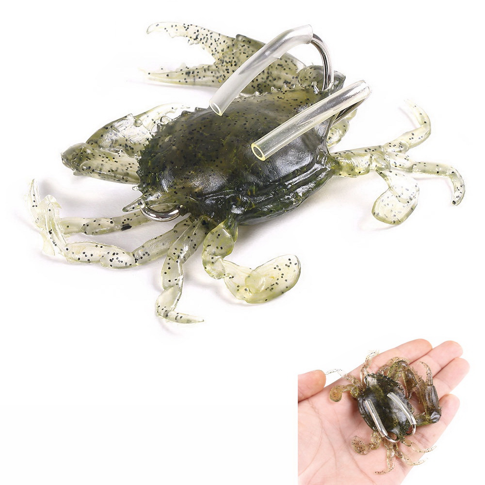 fishing lures jigs crab FishingFishing Lures Bionic Crab Silicone Soft Bait Artificial Lifelike Fishing Lure 80mm 19g Freshwater Fish Jig-image-558657817