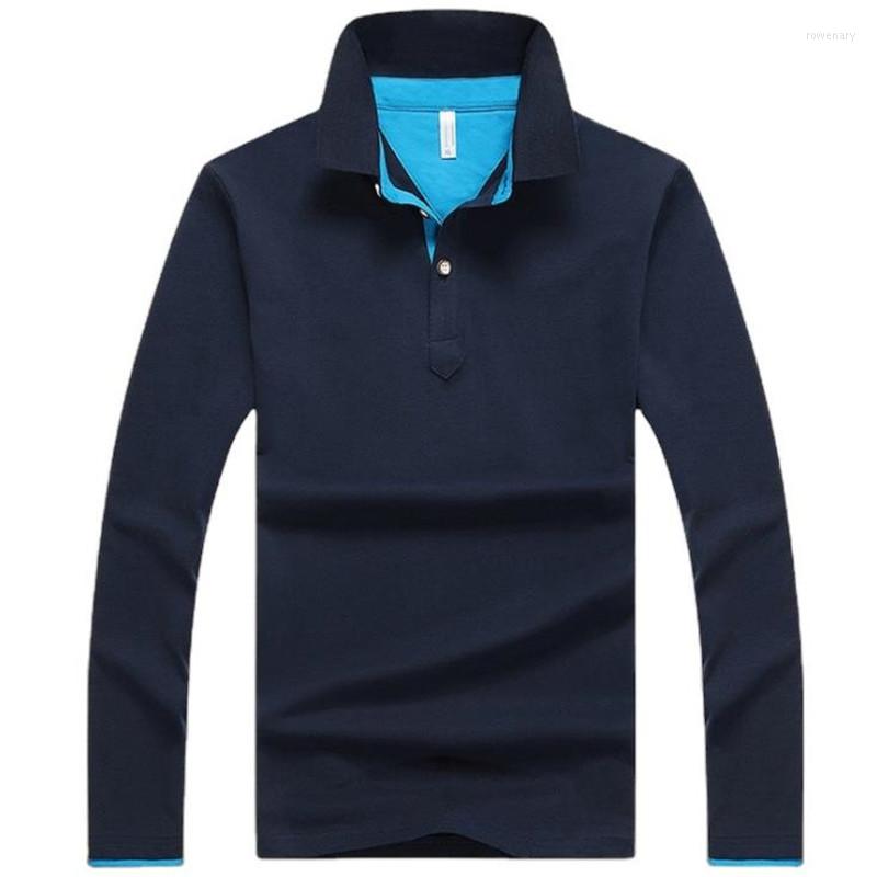 

Men' Polos Men Shirts 2022 Spring And Autumn Shirt Casual Men' Long Sleeve, Navy blue
