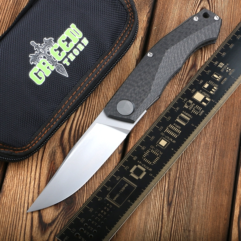 

Green thorn pero folding knife vg10 blade carbon fiber handle