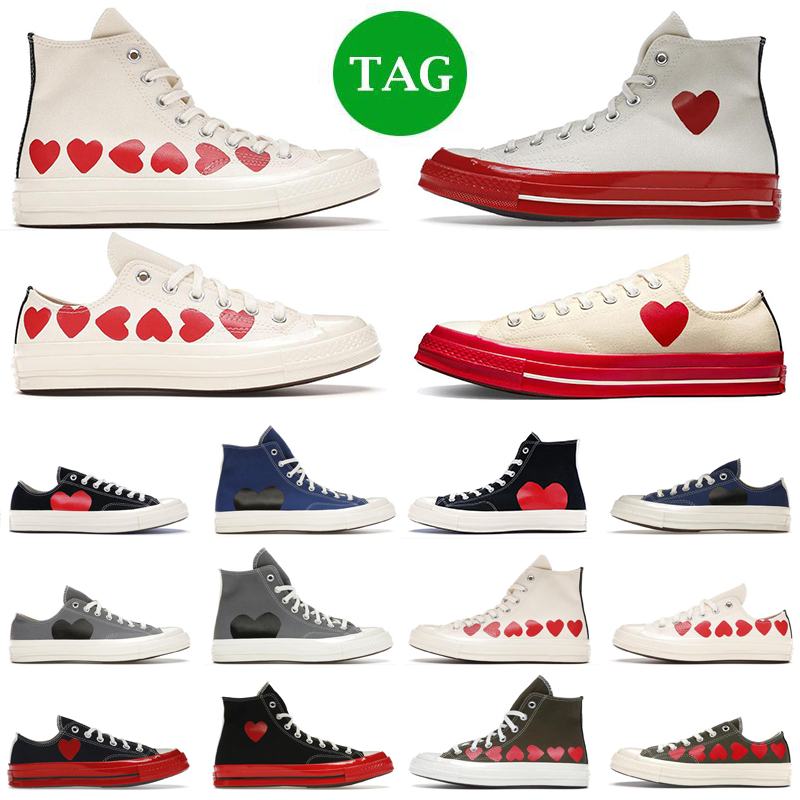 

Designer Running Shoes Canva Sneakers Hearts Chuck Taylor Black White Midsole Mens Women Classic Sport 1970S Comme Des Garcons Play Casual Shoe 36-44, (16)