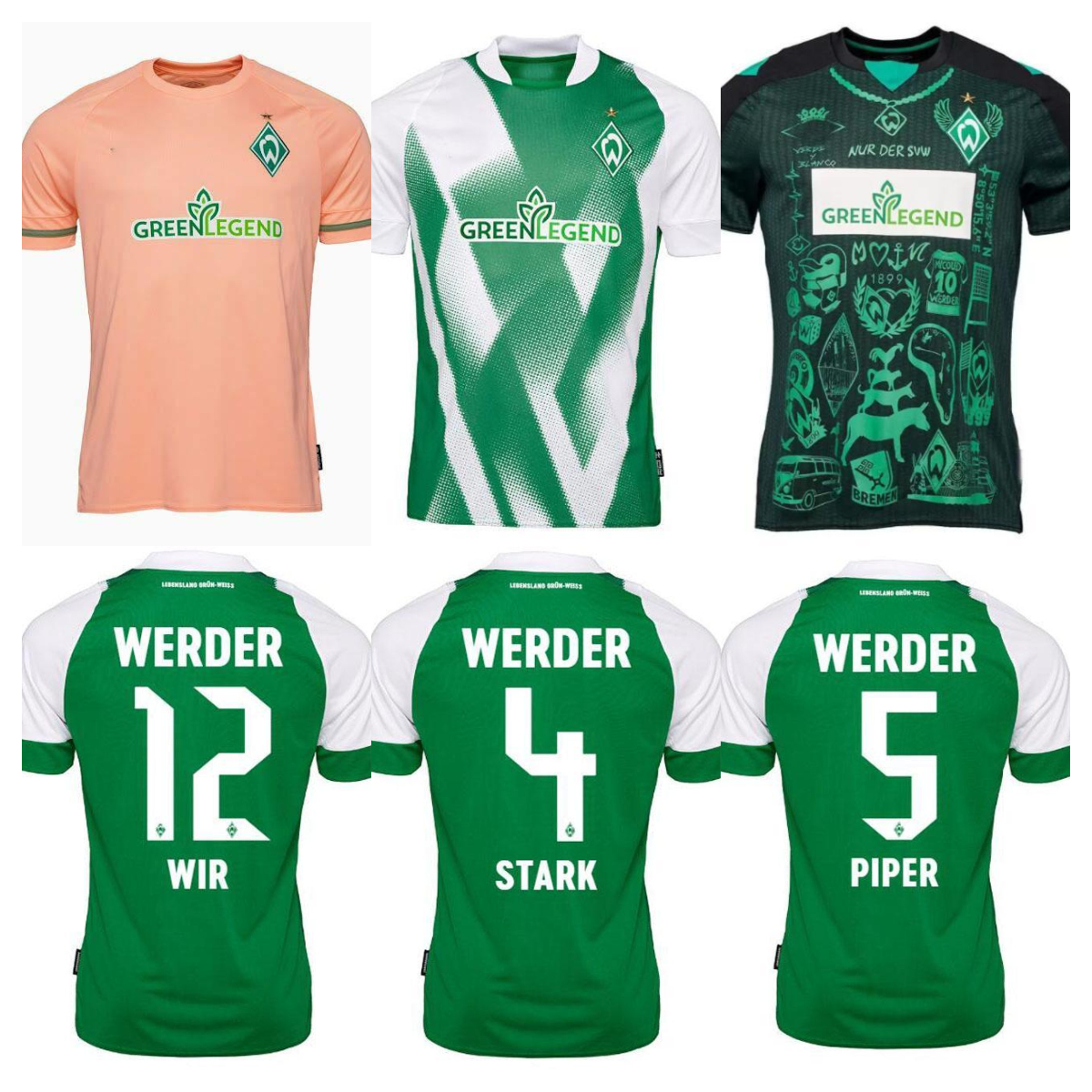 

SOCCER JERSEY 22 23 Werder Bremen SPECIAL Marvin Ducksch Leonardo Bittencourt BLACK GREEN 22 23 FRIEDL PIEPER FOOTBALL SHIRTS TOP THAILAND QUALITY men kids, Grey