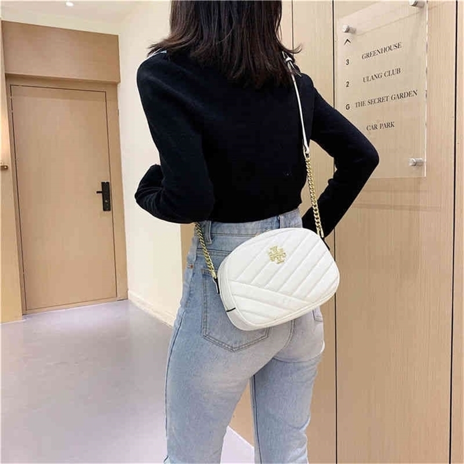 

59% Off Shoulder Bags on sell Explosive models Handbags Ins Hong Kong style Lingge chain small round soft leather leisure, Green