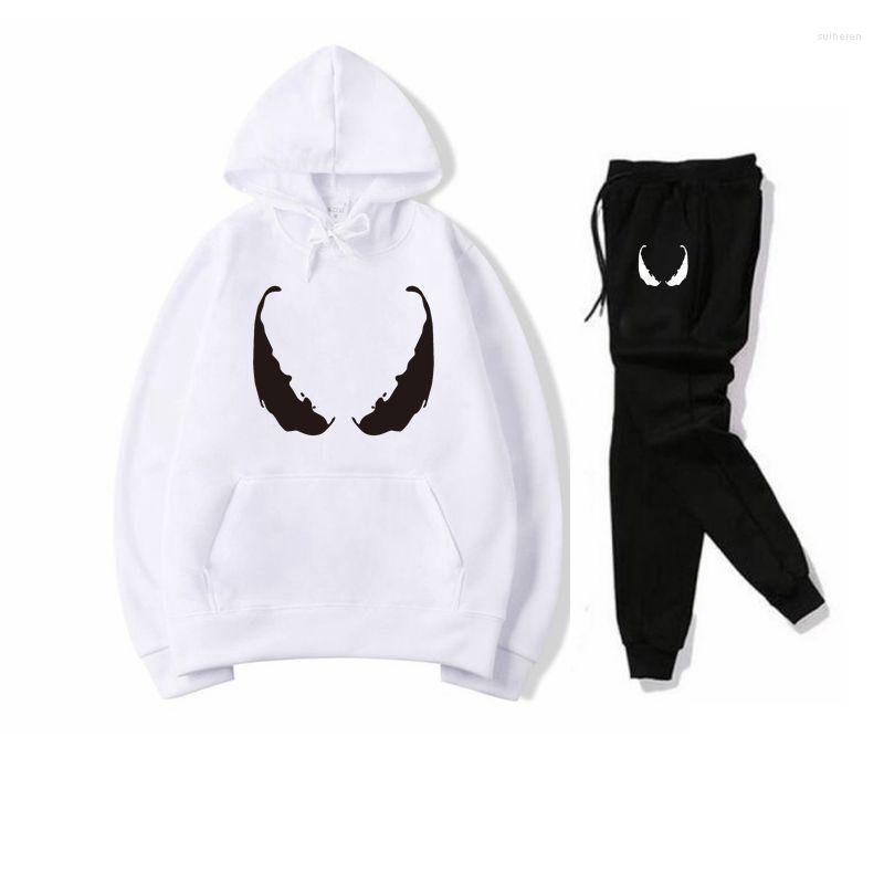 

Men' Tracksuits 2022 Hoodies Men Spring Autumn Fleece Liner Hooded Sweatshirts Male Brand Solid Warm 2 Pieces Tracksuit Hoodie