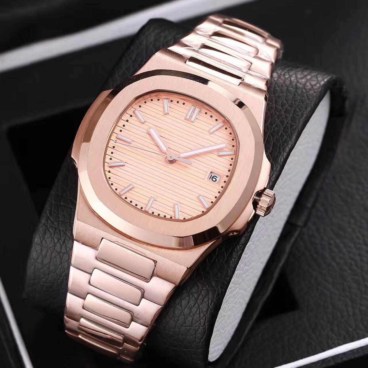 

luxury watch Rose Gold White Dial 40mm Aquanaut Automatic 2813 stainless steel case original clasp AAA PP sports luminous wristwatches