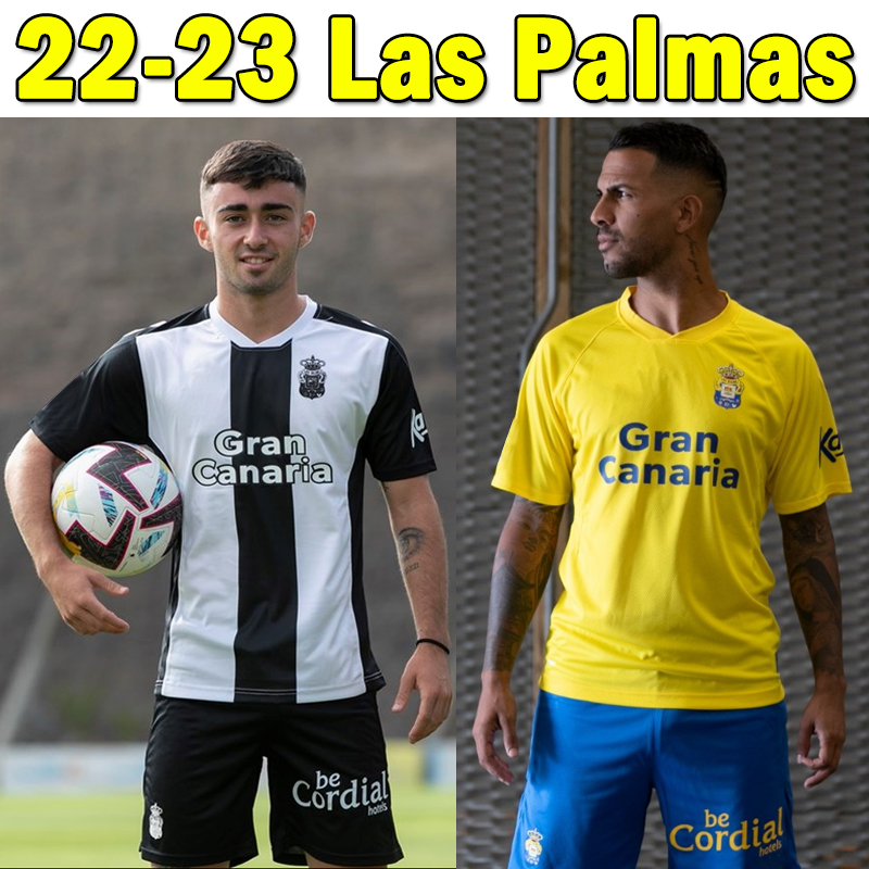 

UD Las Palmas Soccer Jerseys 2022 2023 JONATHAN VIERA 22 23 ROBER A. Lemos Araujo RODRYGO ONTIVEROS CASTRO MALAGUISTA Maillots de football uniforms, Lasipaermasi 22-23 away
