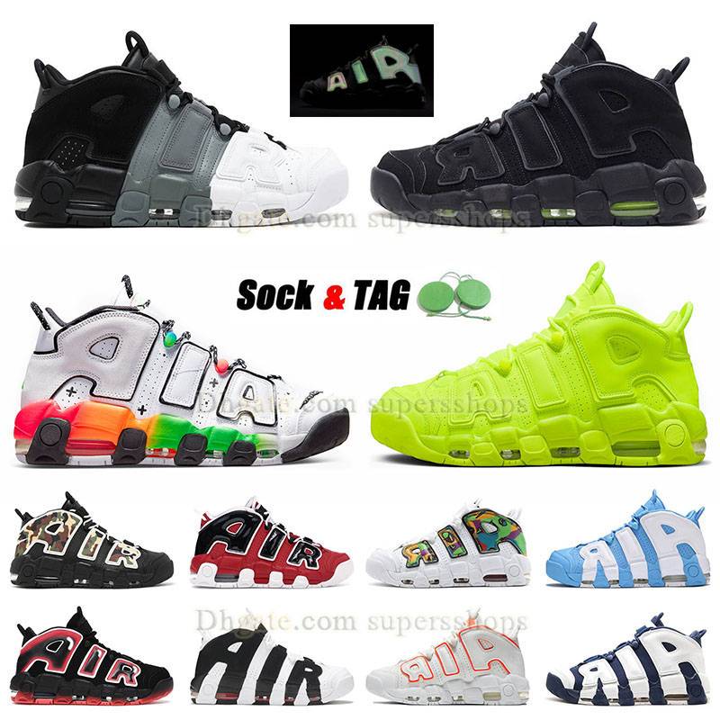 

Multicolor Mored Uptempos Basketball Shoes Men Women Fashion Tri-Color Camo Green Black Reflective Peace Love Laser Crimson Volt White Tatal Orange Sneakers 36-45, A14 36-40 44-46 knicks gs