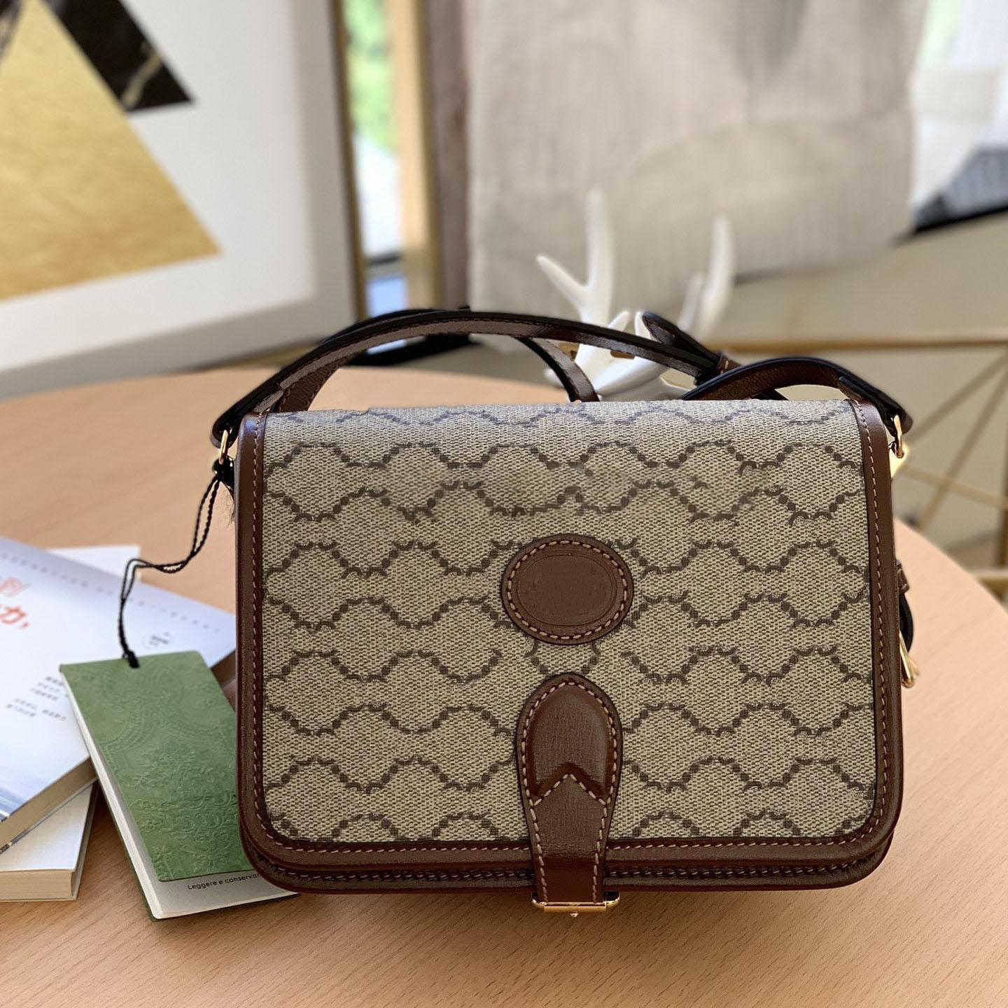 

famous luxurys designers Mens Messenger Bags Retro Double G shoulder bag leather crossbody Bagss brand Multiple pockets