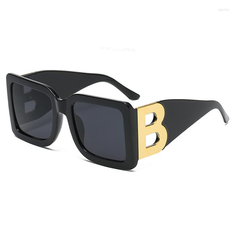 

Sunglasses Oversized Square Letter B For Women Men High-quality Design Male Ladies Car Driving UV400 Big Sun Glasses Eyewear