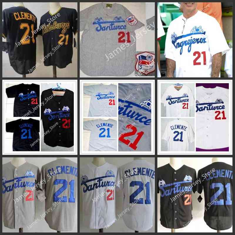 

College Mens Cangrejeros de Santurce #21 Roberto Clemente Baseball Jersey 1954 Wool Vintage baseball Jerseys, 21 roberto clemente baseball jersey