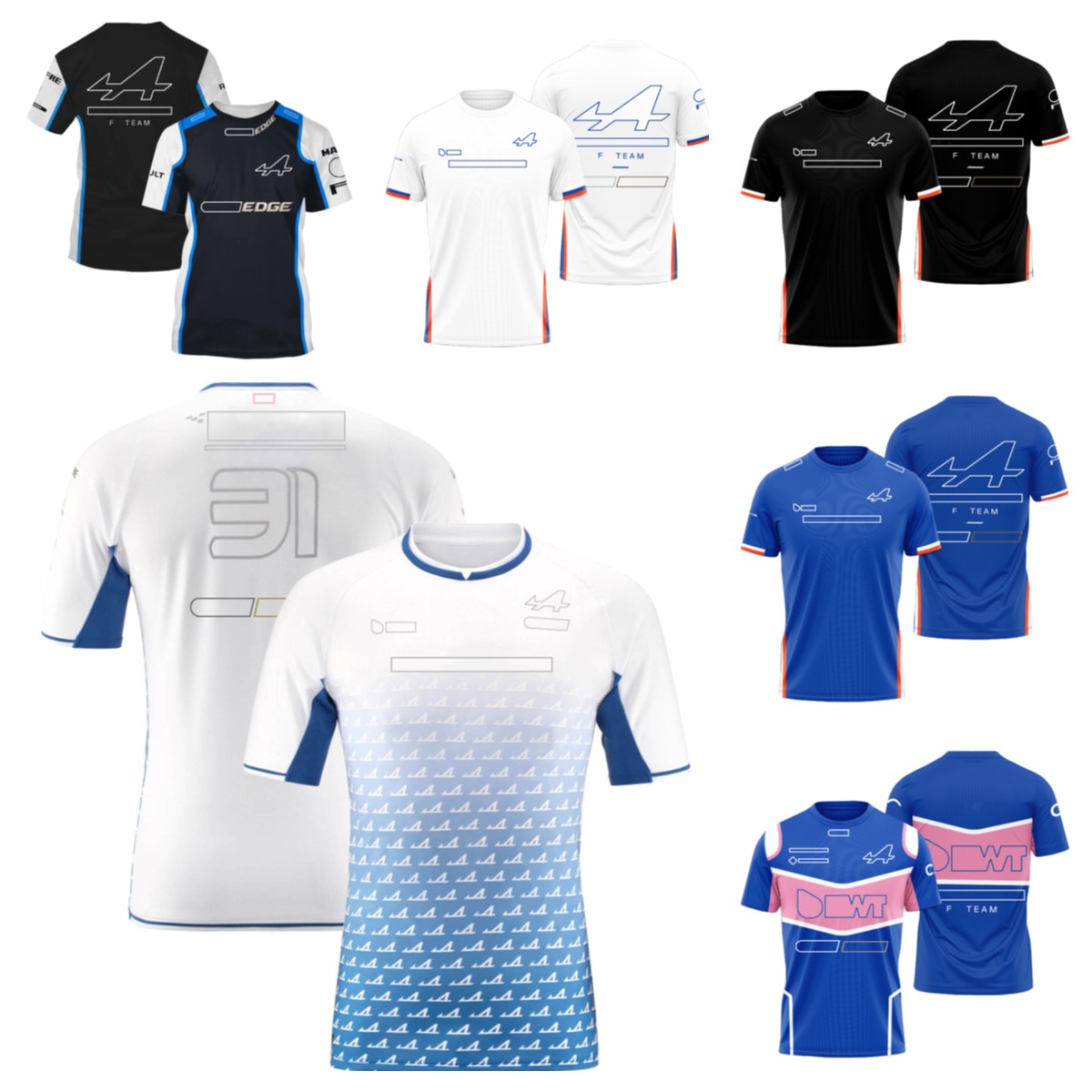 T-shirt de l'équipe F1, uniforme de course de formule 1, vêtements de travail personnalisés, grande taille