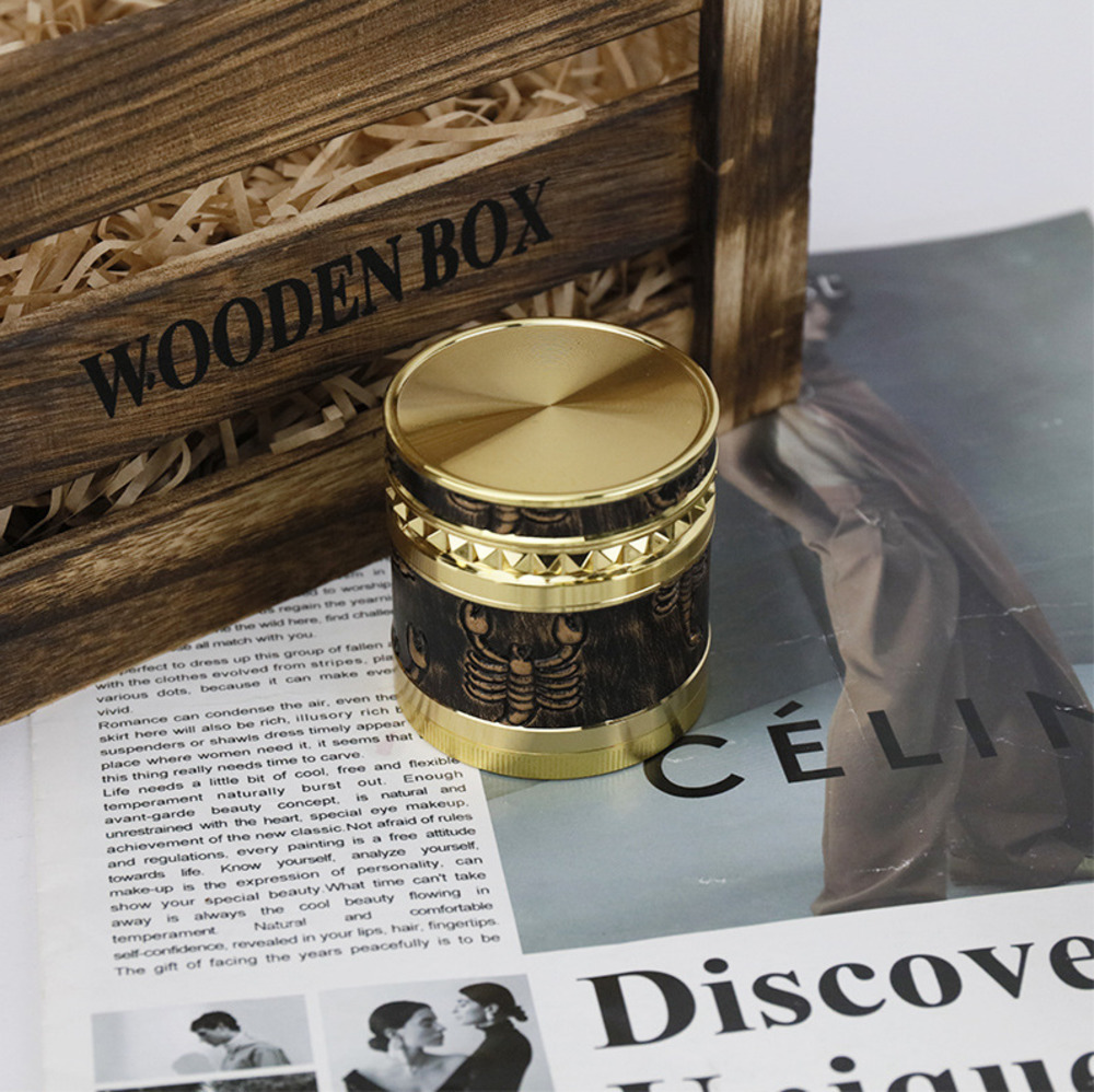 

Tobacco Grinders Smoking Accessories Concave surface of rhomboid tectum 63mm Grinder zinc alloy lagging 4 Layer