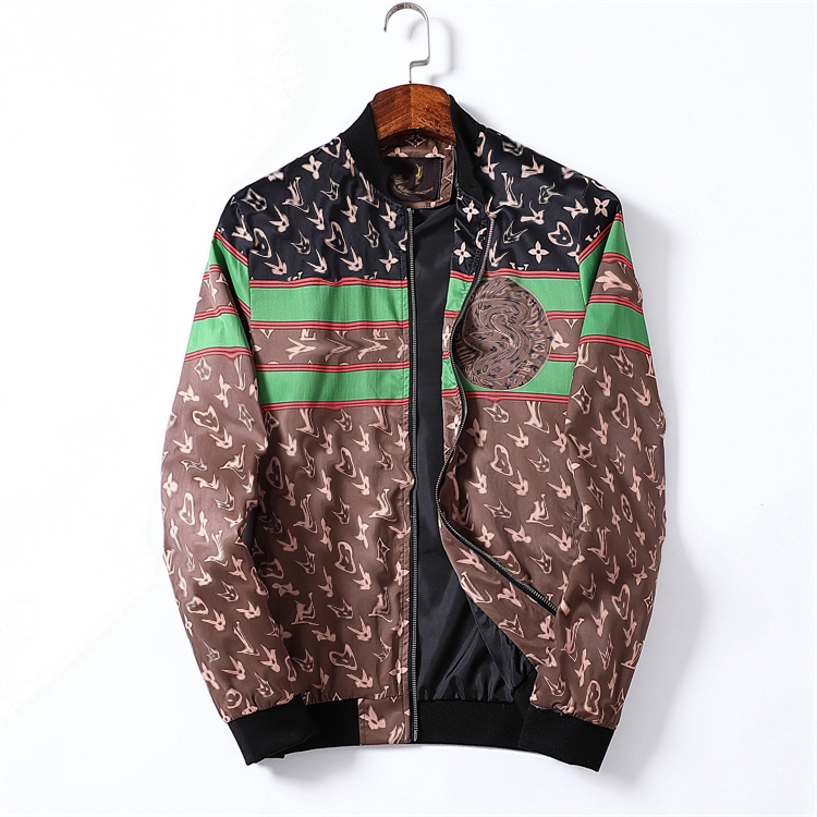 

Designer jacket Mens women Zip-up collar jacket fashion full body print L letter stripe luxury trend loose casual tracksuits Autumn Winter coat M-3XL tc0352