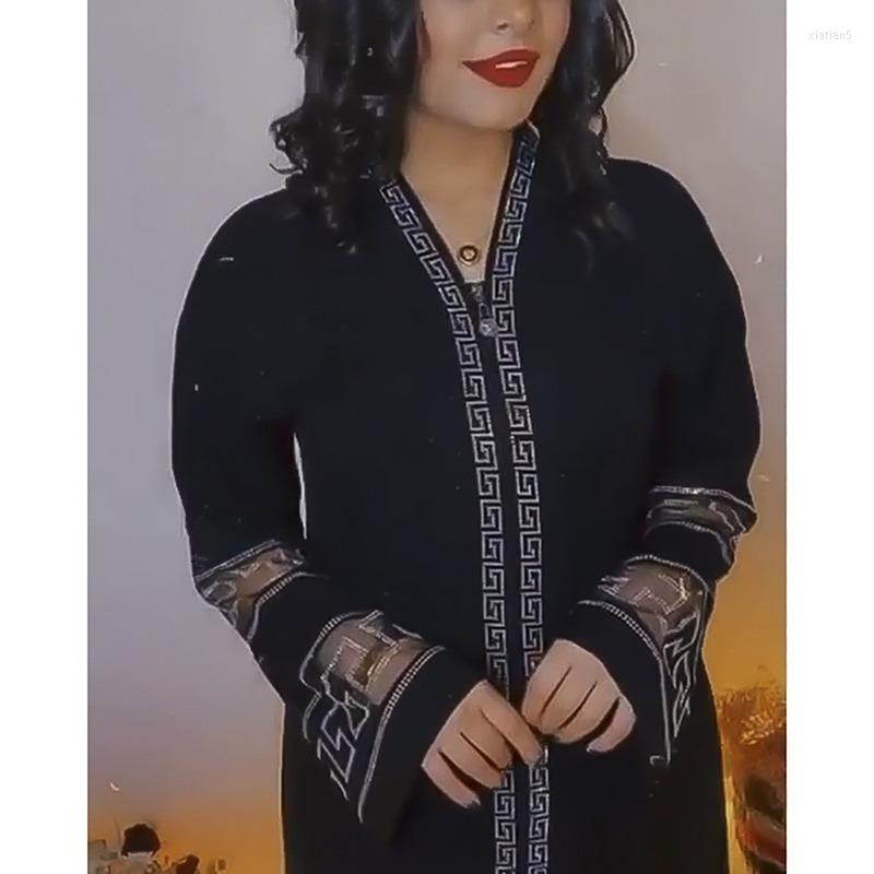 

Ethnic Clothing Black Abaya Dubai Turkey Muslim Hijab Dress 2022 Caftan Marocain Arabe Islamic Kimono Femme Musulmane Djellaba