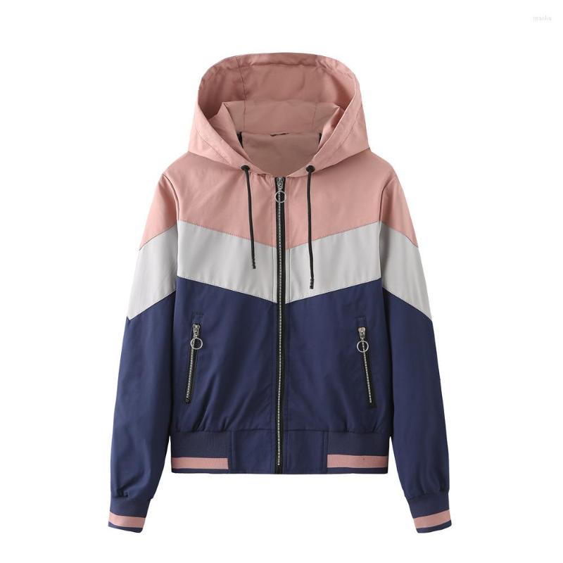 

Women's Jackets Style Brand Casual Jacket For Women 2022 Fashion Striped Hooded Spring Autumn Luxury Design Clothes, Dc502 2