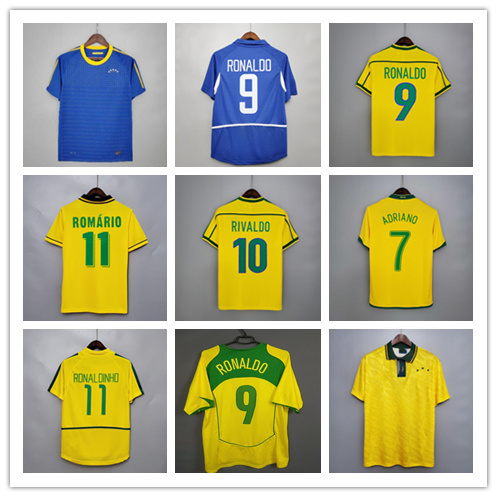 

soccer jerseys 1998 Brasil 2002 retro shirts Carlos Romario Ronaldinho 2004 camisa de futebol 1994 BraziLS 2006 1982 RIVALDO ADRIANO 1988 2000 1957 2010 1997, 1997 home