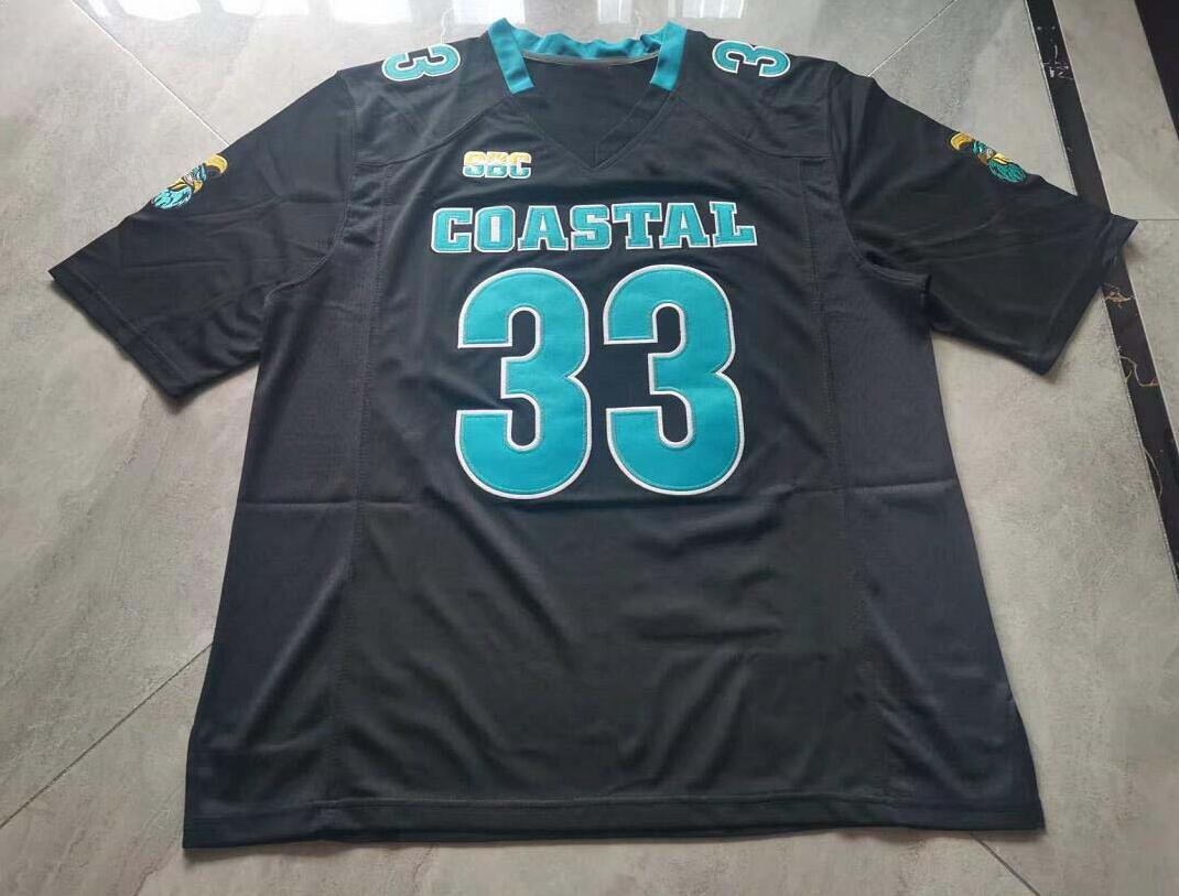 

American College Football Wear Coastal Carolina Chanticleers Adam Randall black jersey, Youth s-xl