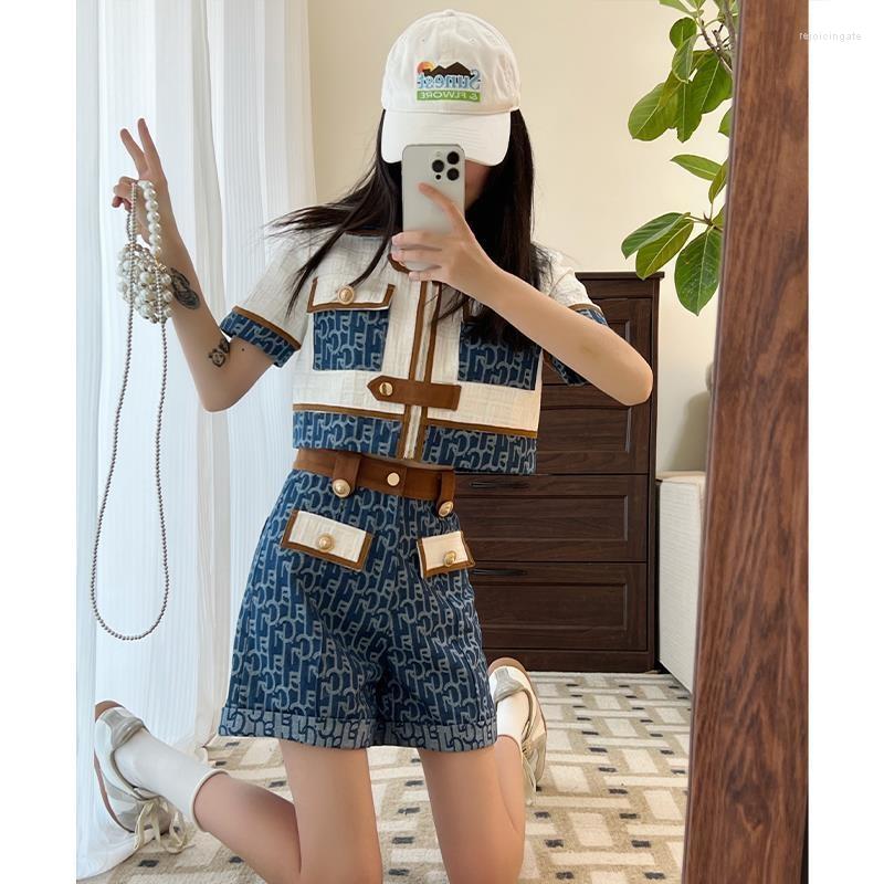 

Women' Tracksuits Original French Retro Suit Summer 2022 Classics Design Two-piece Set Matching Sets For Fashion Womens Streetwear Cute, Picture color suit