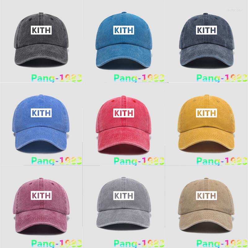 

Ball Caps Classic White Box Logo KITH Baseball 2022 Men Women High Quality Sunshade Adjustable Canvas Sports Hats, Army green