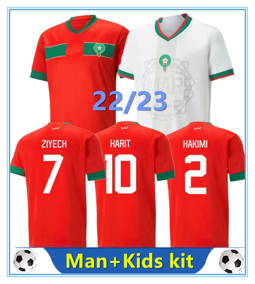 

2022 2023 Morocco Soccer Jerseys ZIYECH EN-NESYRI Football Shirts HARIT SAISS IDRISSI BOUFAL 22 23 Maroc National Team Shirt men kids kit, Yellow