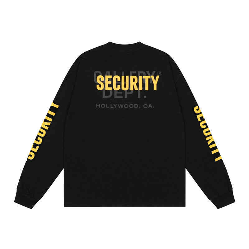 

Designer 2022 Fashion Comfortable Unsex Men' Hoodies Correct Version New Early Autumn Gary Dept Double Arm Yellow Letter Printed Men' and, Black