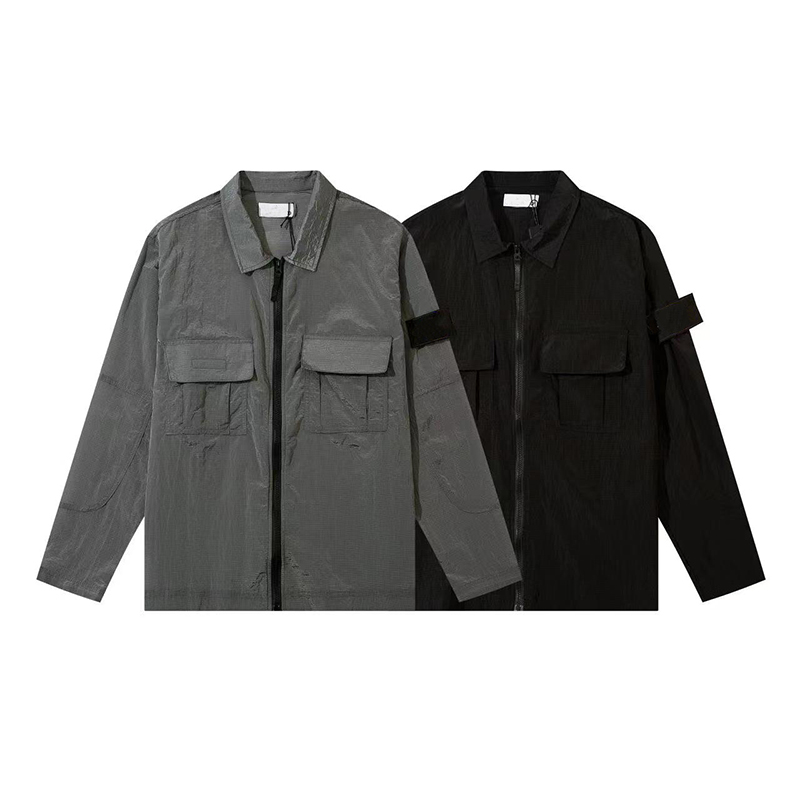 

topstoney brand jackets coat metal nylon functional shirt double pocket jacket reflective sun protection windbreaker jacket men Size -2XL, Preservatives (not sold separately)