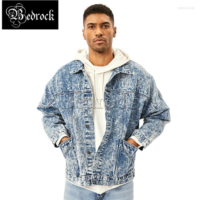 

Men' Jackets MBBCAR 14oz Denim Jacket American Retro Snowflake One Washed Vintage Amekaji Independent Designer 3005