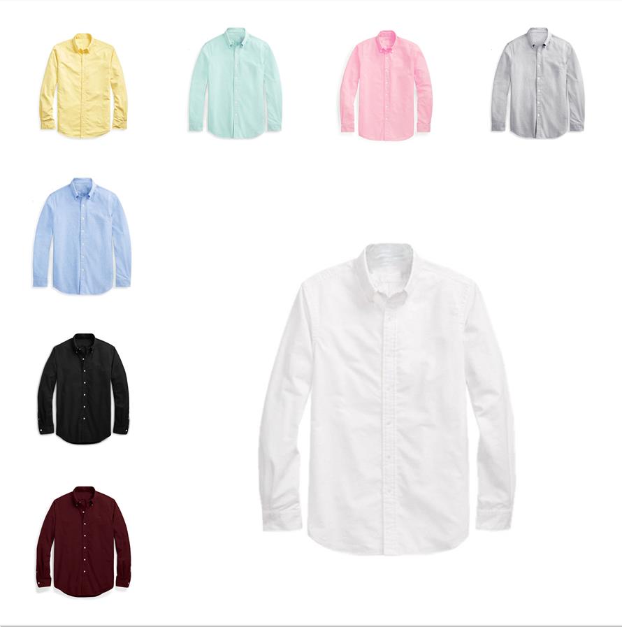 

22ss Mens Pony Designer Polo Embroidery Shirts 9 Color Men Long Sleeve Shirt Pure Cotton Padded Business Slim Plus Clothes Size M/L/XL/2XL, I need see other product