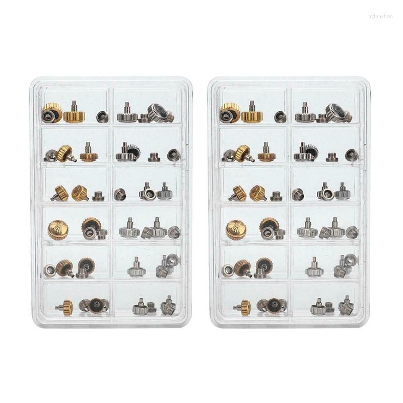 

Watch Repair Kits 80PCS Crowns Waterproof Replacement Assorted Tools With Box