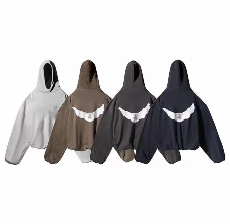 

Designer Classic Wests Luxury Hoodie Three Party Joint Name Peace Dove Printed Mens And Womens Spider 555 Pullover Sweater Hooded