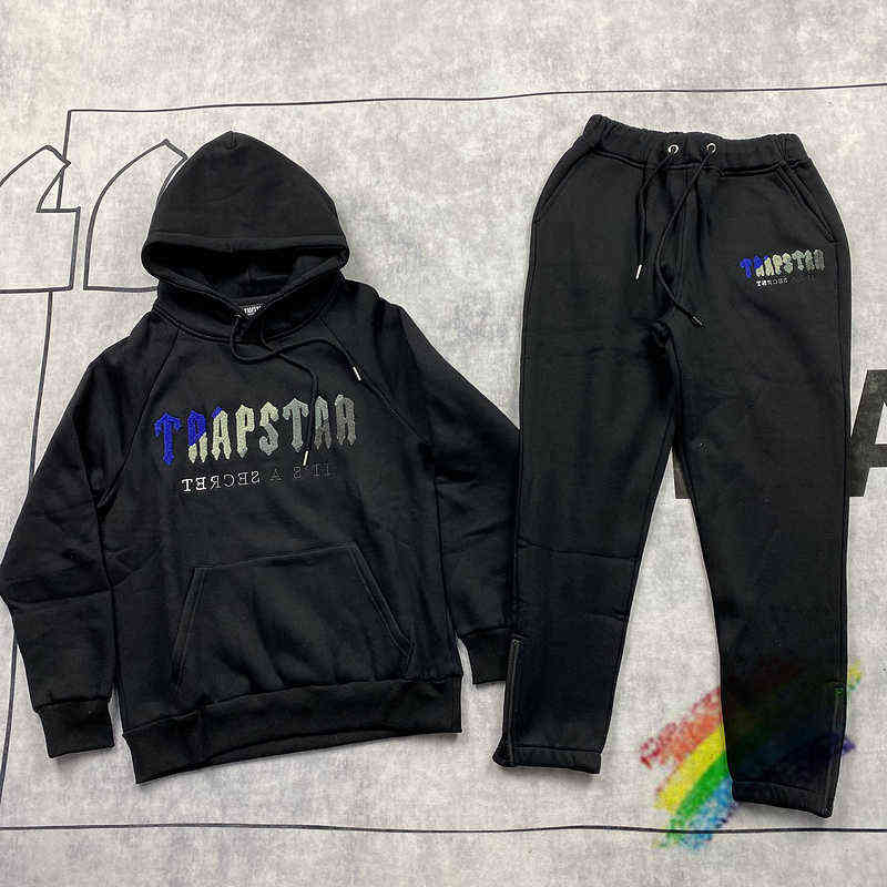 

Men's Hoodies Sweatshirts 2022fw Towel Embroidered Trapstar Hoodie Men Women Hooded Pullover G220916, 16